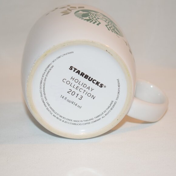 2013 Starbucks Mermaid Logo Holiday Collection 14 oz Mug Cup - Picture 5 of 5